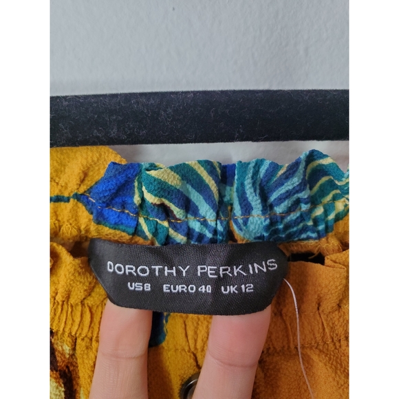 Ochre Floral Off-Shoulder Blouse - Picture 5 of 7